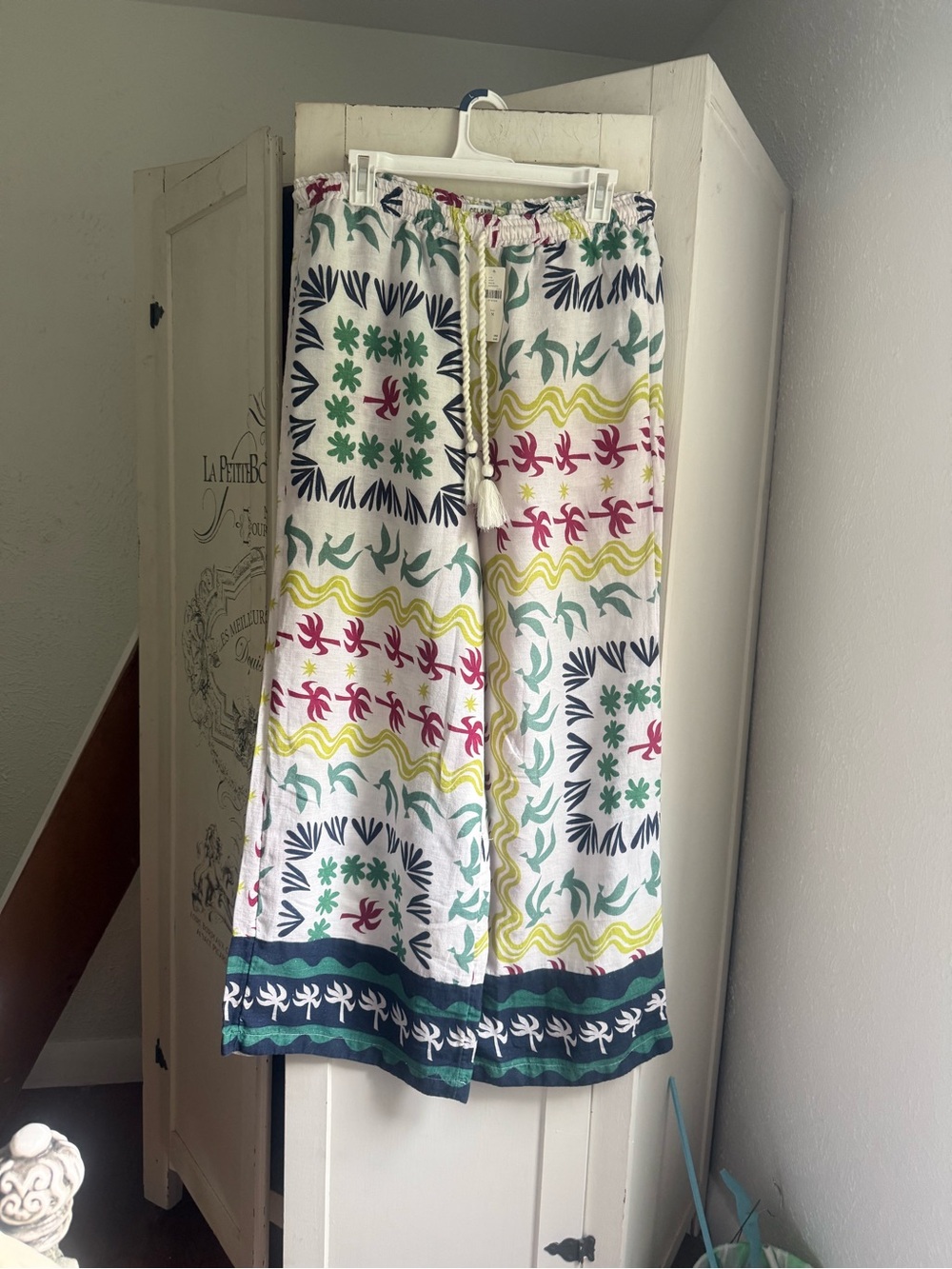 NWT Anthropologie Daniella Manini X Celadine Linen Blend Pull on Pants